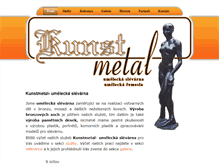 Tablet Screenshot of kunstmetal.cz